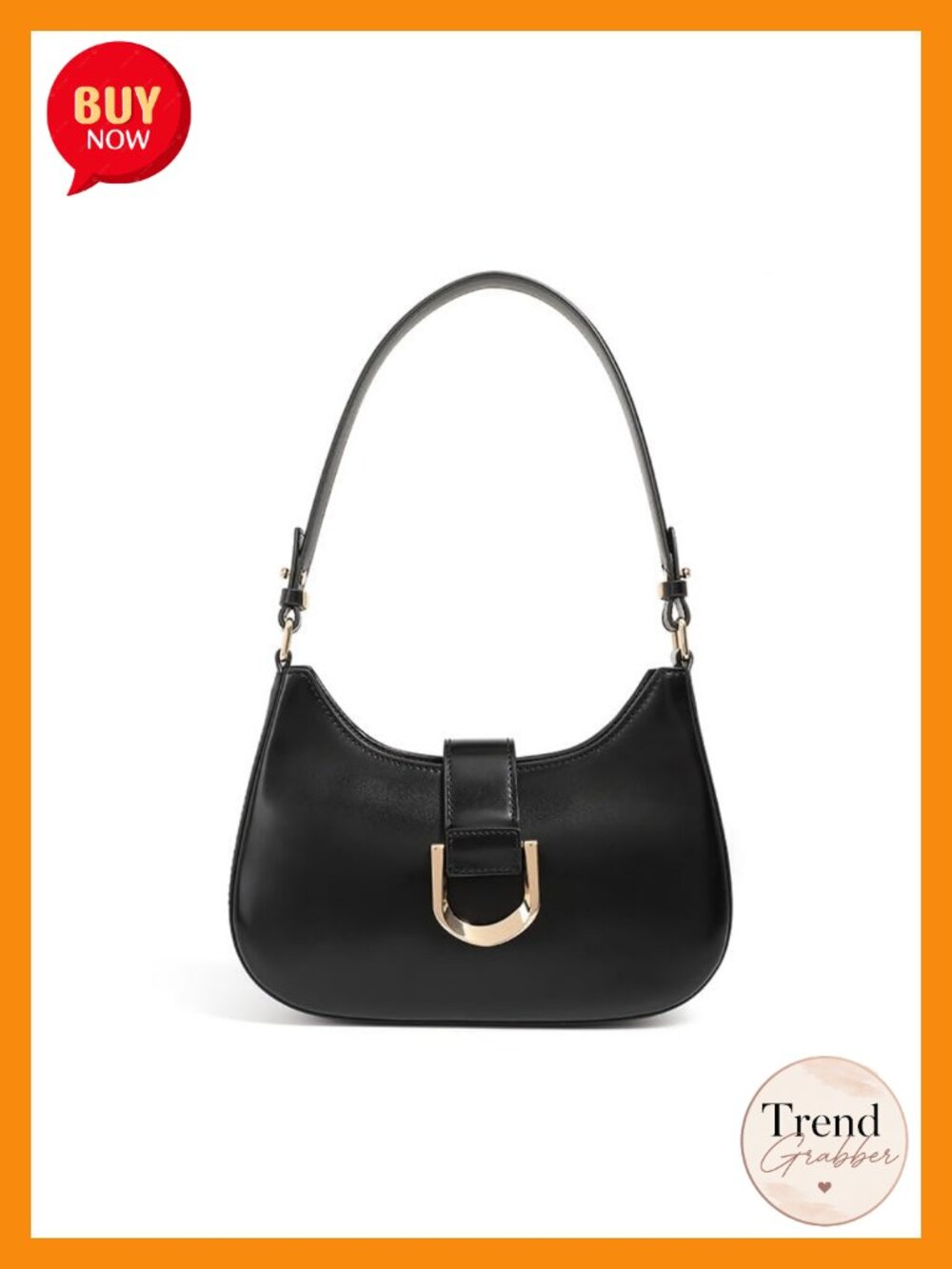 Genuine Leather Crossbody Bag Hobo Purse with Magnetic Closure